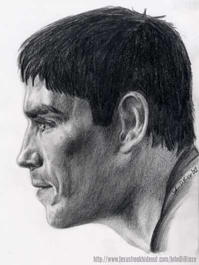 Jim Caviezel Freehand Graphite Pencil Drawing