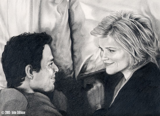 Mark Ruffalo and Reese Witherspoon “Just Like Heaven” Pencil Drawing