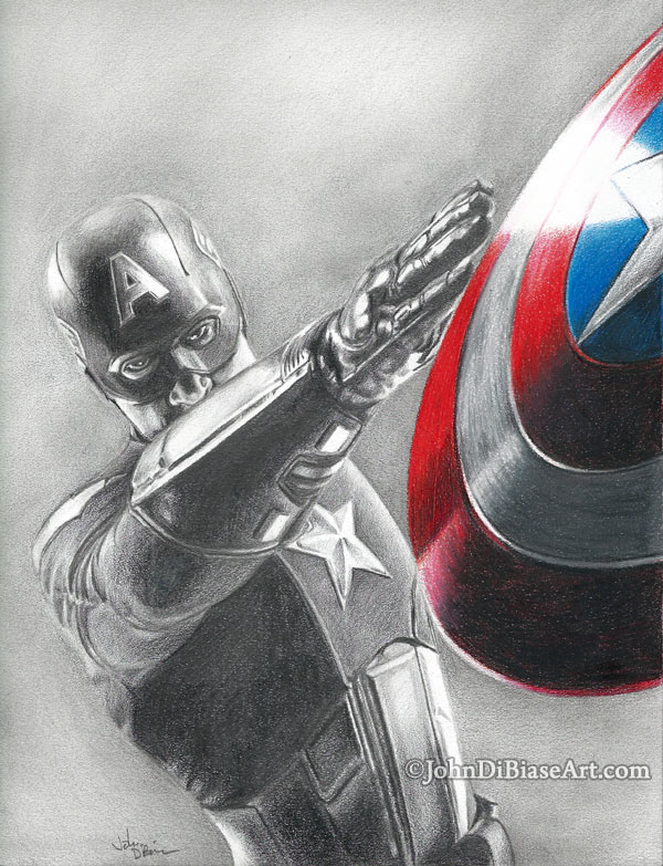 Captain America Drawing - How To Draw Captain America Step By Step-saigonsouth.com.vn