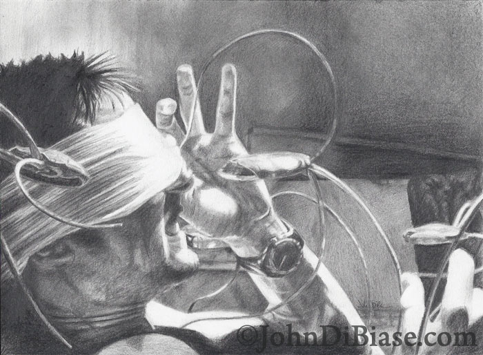 Drawing of Tom Cruise in Minority Report