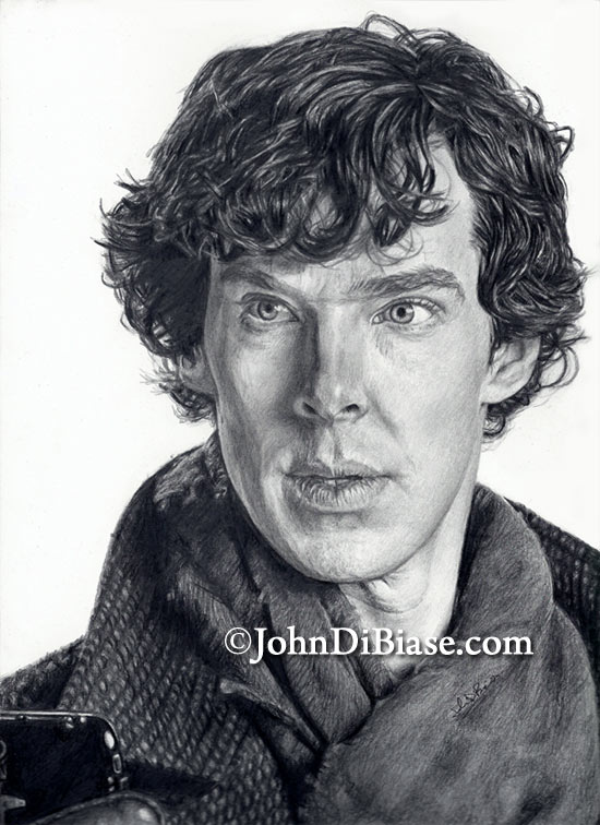 Sherlock Benedict Cumberbatch Drawing by Paul NelsonEsch  Saatchi Art