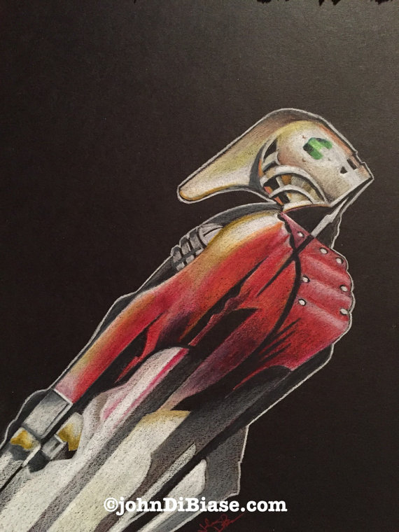 “The Rocketeer” Colored Pencil Sketch