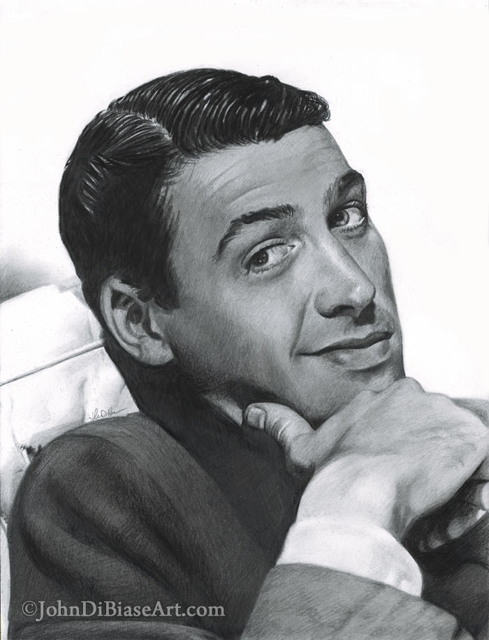 Jimmy Stewart Freehand Graphite Drawing