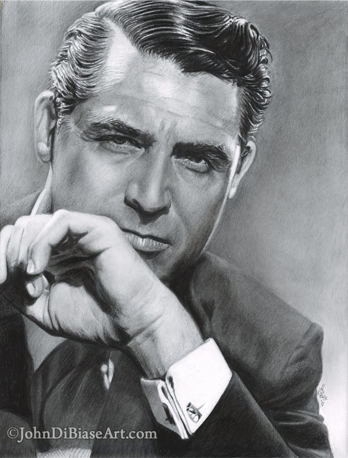 Cary Grant Freehand Graphite Drawing