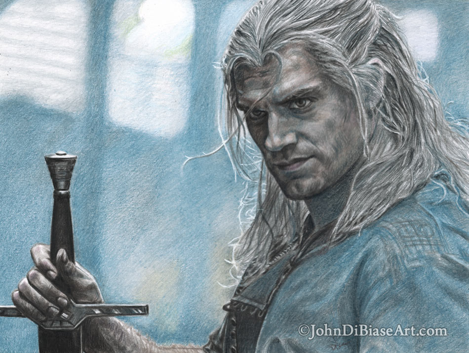 The Witcher Commissioned Colored Pencil Drawing The Artwork of John