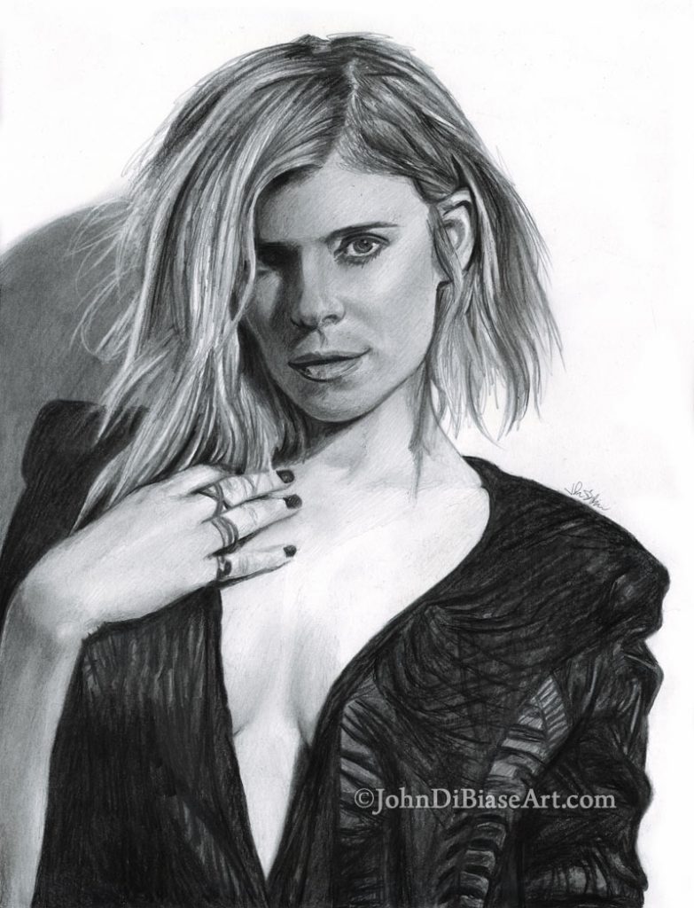 Kate Mara Freehand Graphite Pencil Sketch