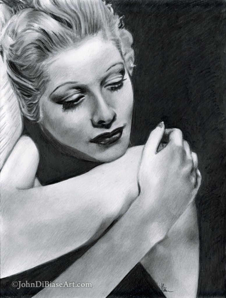 Lucille Ball Freehand Graphite Portrait