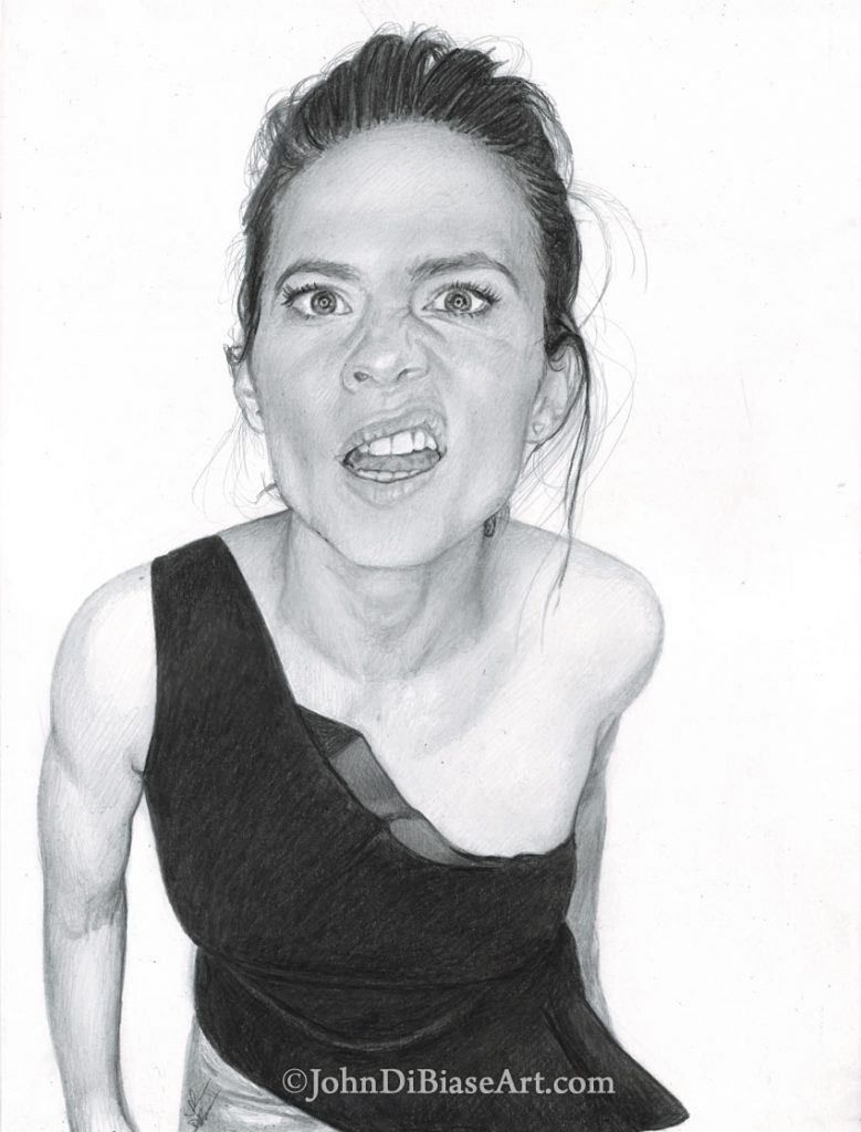 Hayley Atwell Freehand Drawing