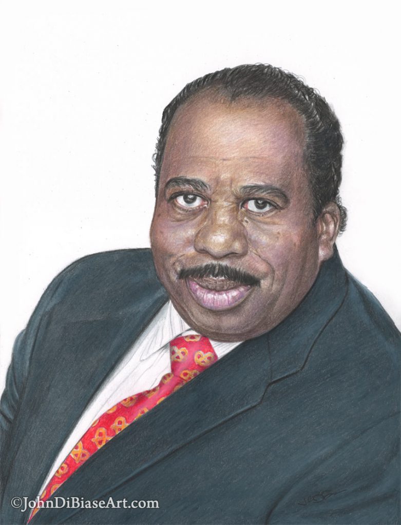 Leslie David Baker as Stanley Hudson in “The Office” Colored Pencil Drawing