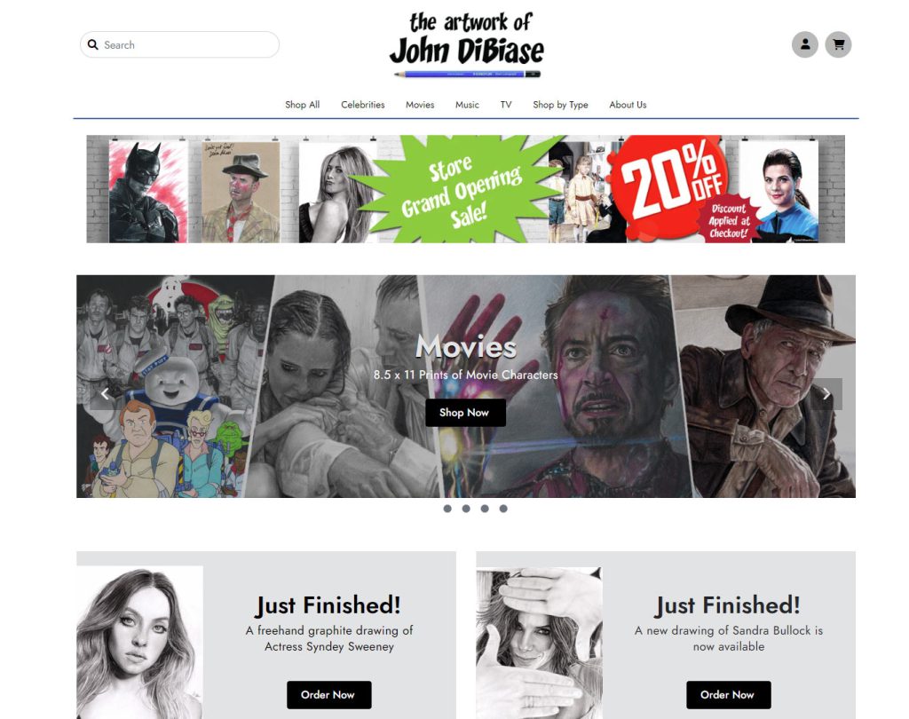 New Art Store at JohnDiBiaseArt.com!