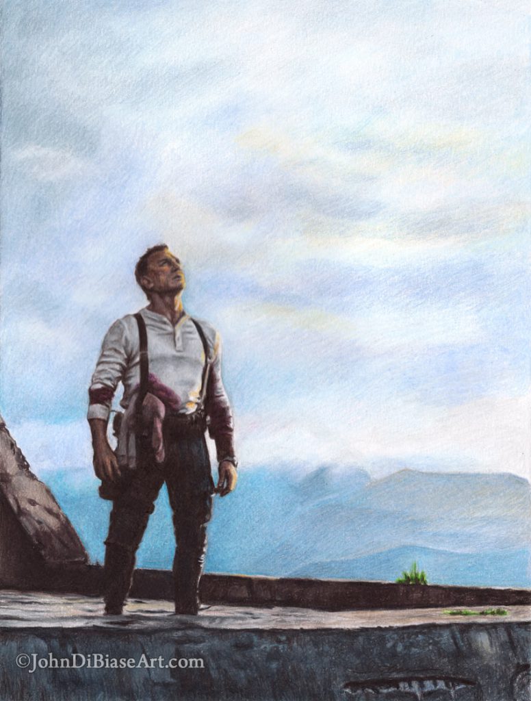 James Bond “No Time to Die” Freehand Colored Pencil Drawing