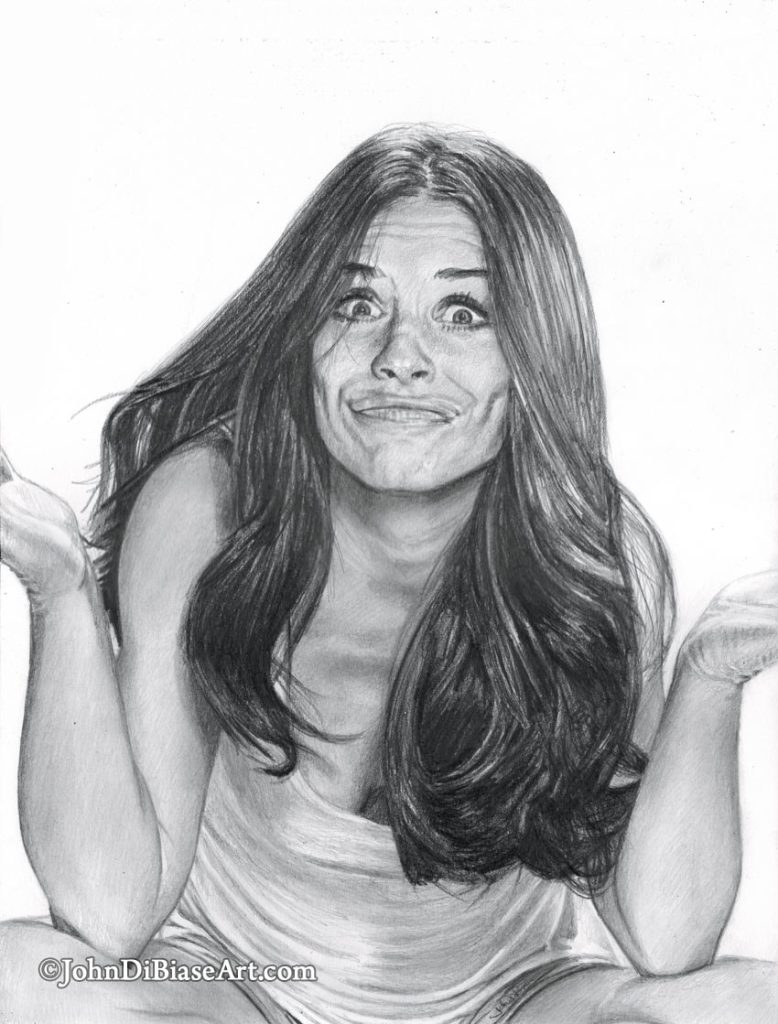 Evangeline Lilly Freehand Graphite Portrait