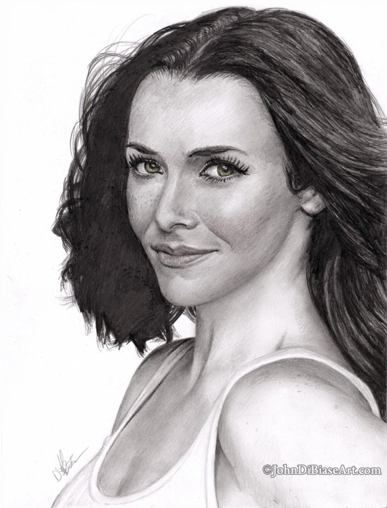 Annie Wersching Freehand Graphite Sketch