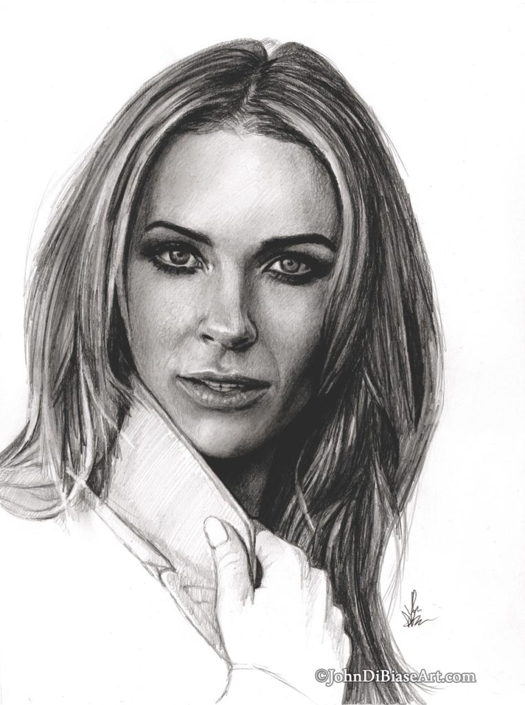 Bridget Regan Freehand Graphite Drawing