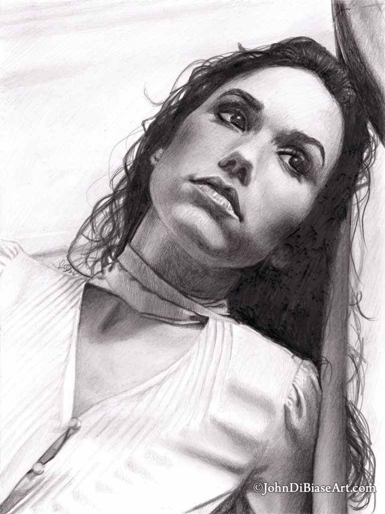 Grace Caroline Currey (Grace Fulton) Freehand Graphite Drawing