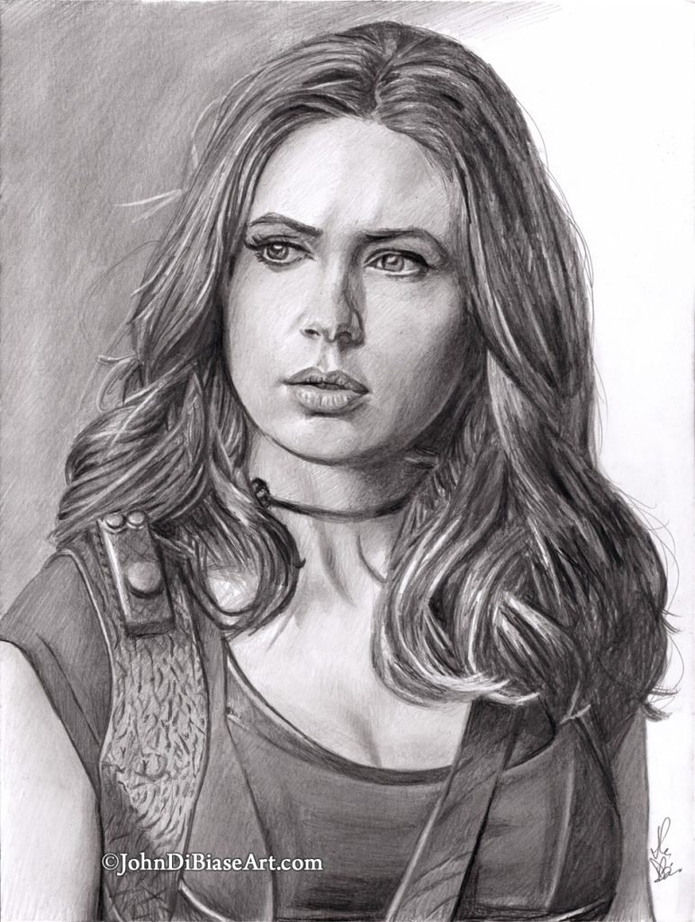 Karen Gillan as Ruby Roundhouse in Jumanji Freehand Graphite Drawing