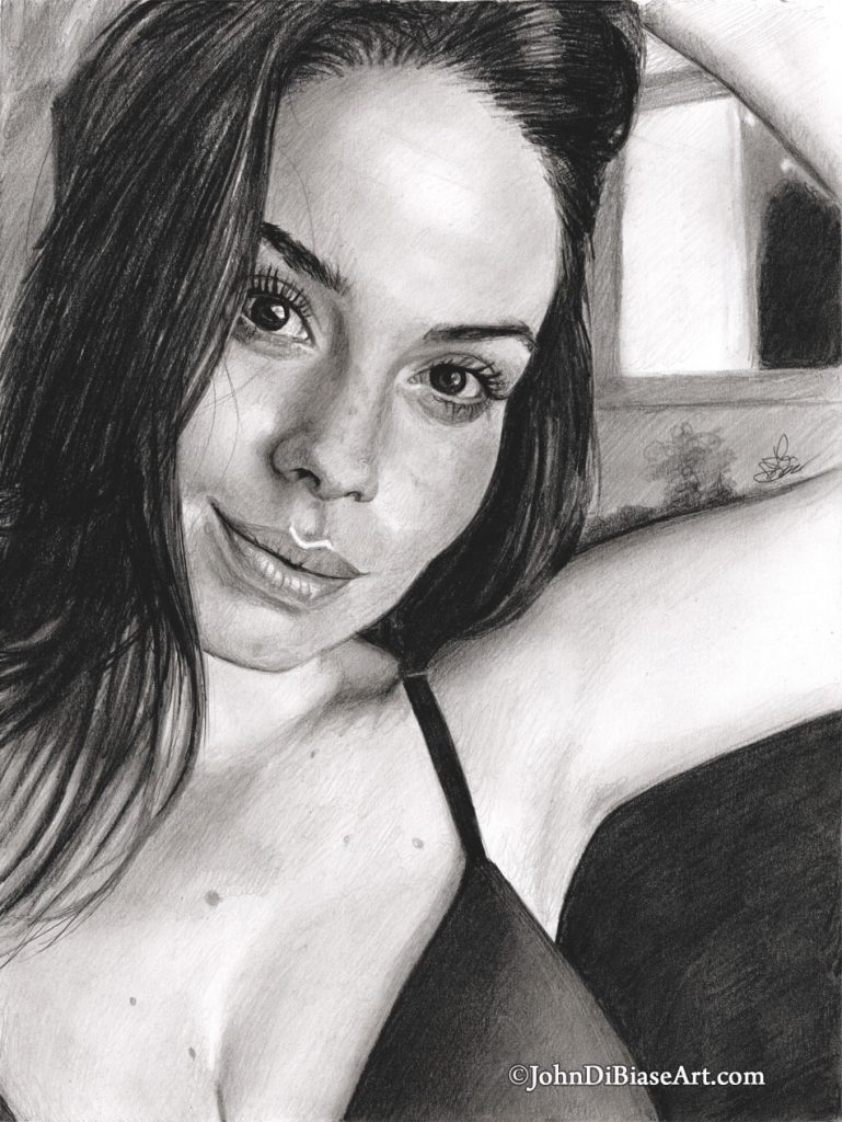 Simone De Kock Freehand Graphite Drawing