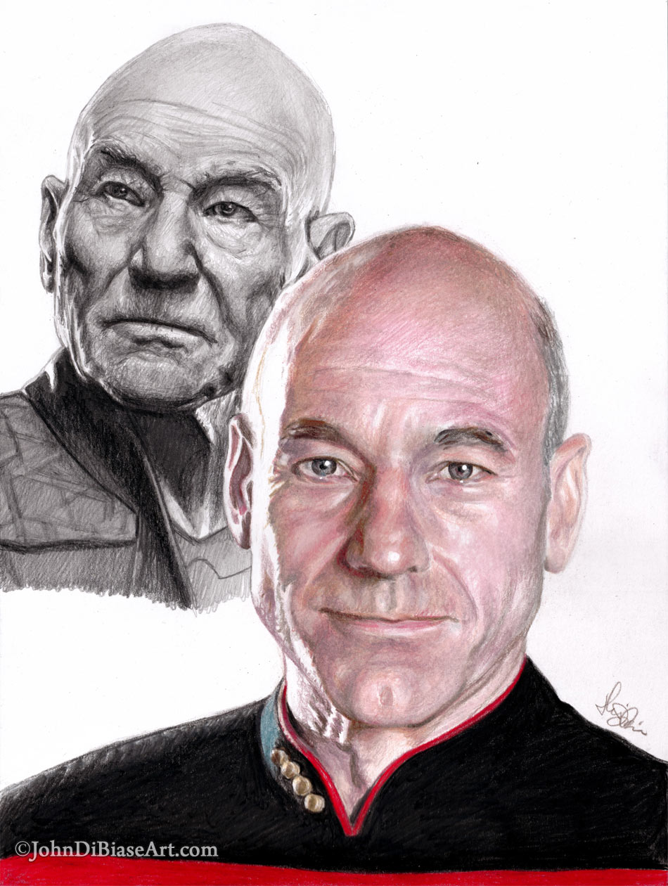 Captain Jean Luc Picard From Picard And Star Trek: TNG (Patrick Stewart ...