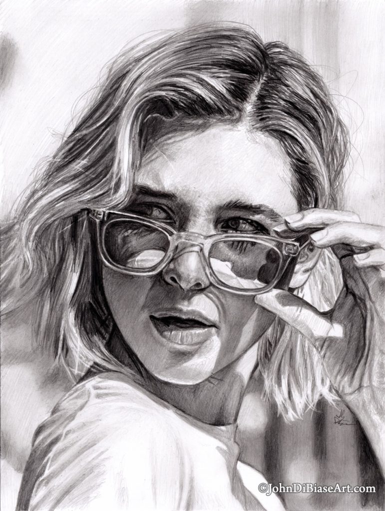 Isabel May Freehand Graphite Drawing