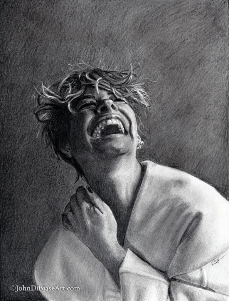 “Evangeline Lilly” Freehand Graphite Portrait Drawing