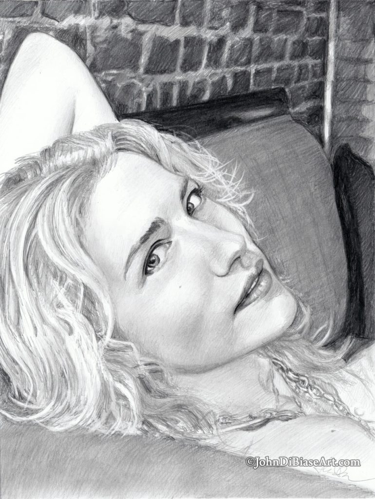 Willa Fitzgerald Freehand Graphite Drawing